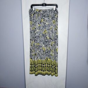 Women's Long Maxi Skirt Sz L Vibrant Paisley 70's Vibe Boho Chic Hippie Festival